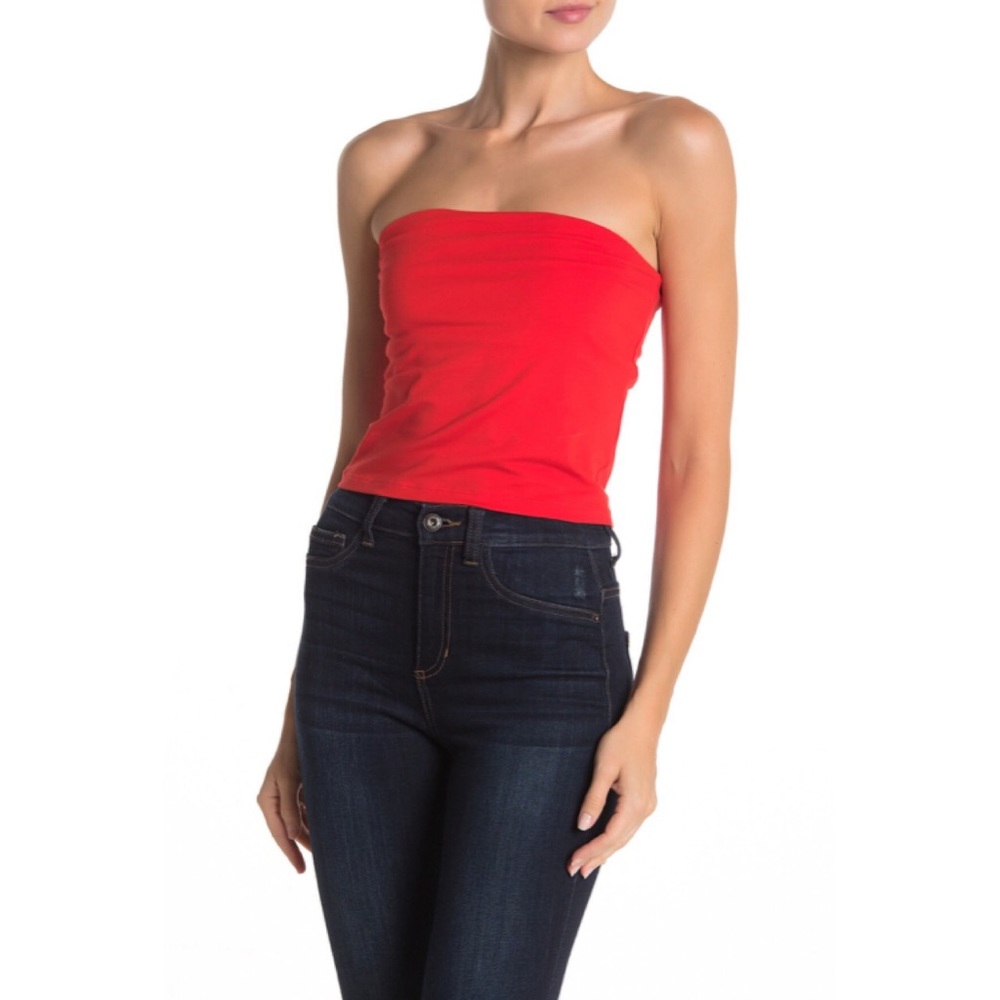 NWOT Red Tube Top- Large